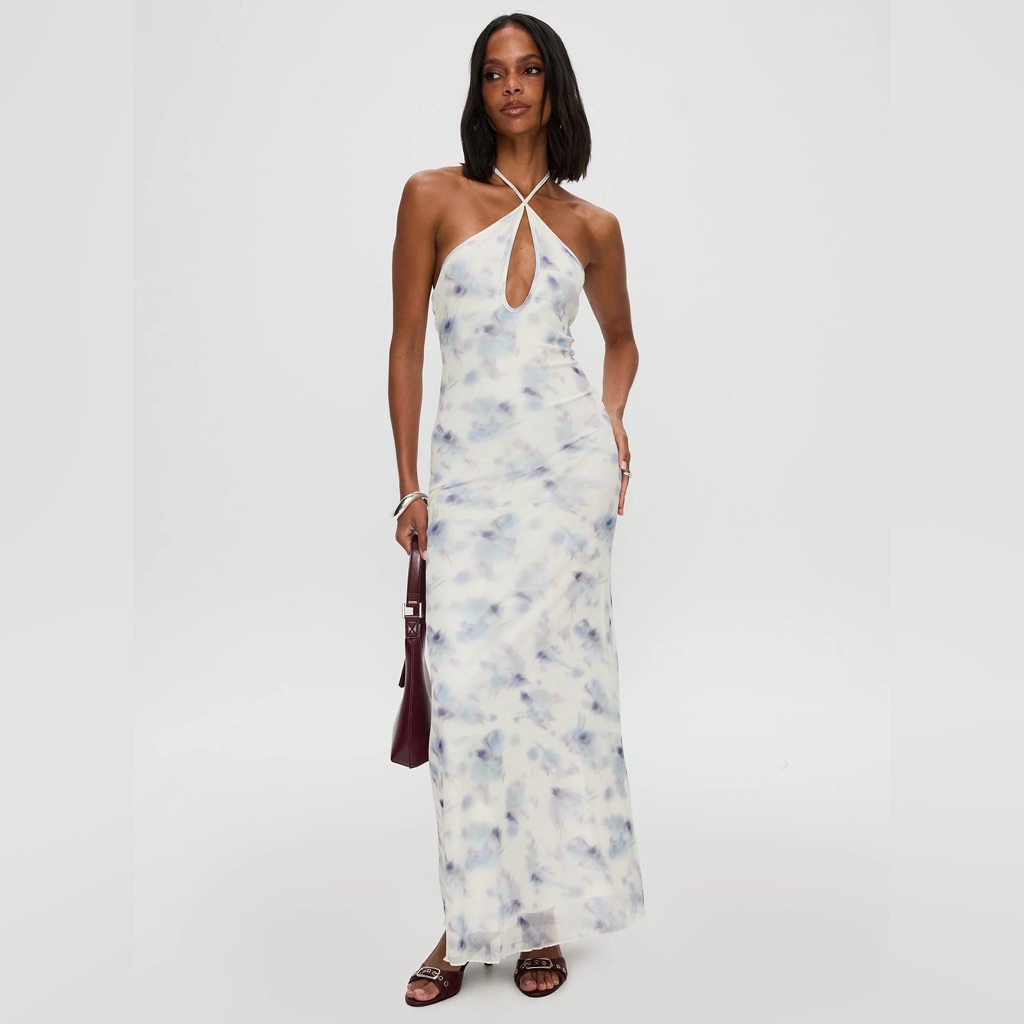 Princess Polly Walk On Water Halter Maxi Dress White